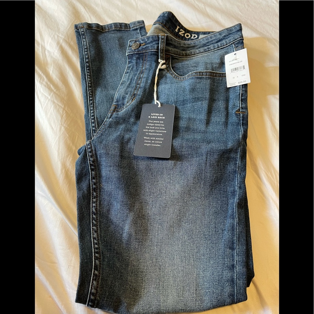 IZOD Mens skinny fit stretch denim jeans NWT